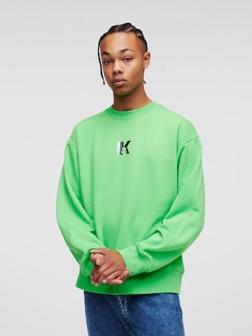 KARL LAGERFELD JEANS - Sweatshirt em verde: frente