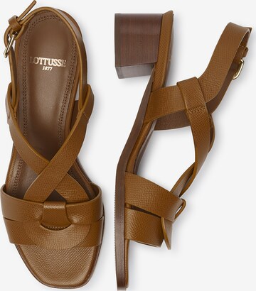 LOTTUSSE Sandalen met riem 'Pala' in Bruin