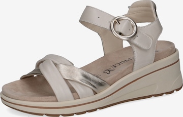 CAPRICE - Sandálias com tiras em bege: frente
