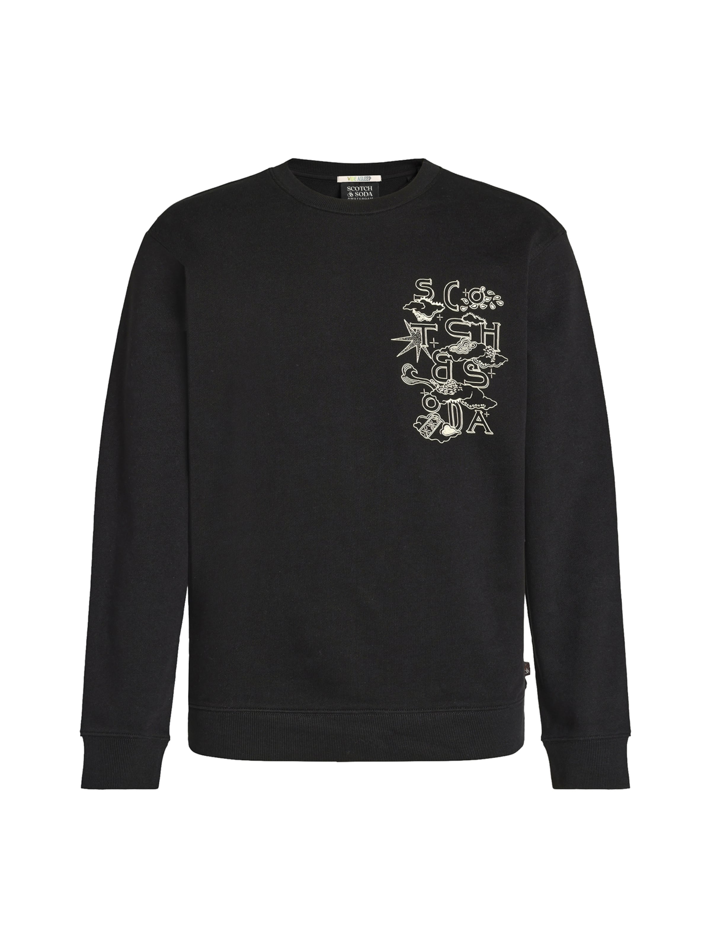 SCOTCH & SODA Sweatshirt i svart: framsida
