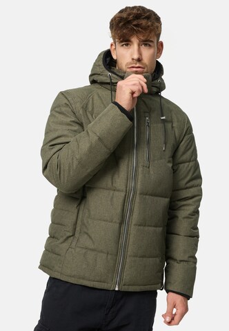 INDICODE JEANS Winter jacket 'Circus' in Green: front