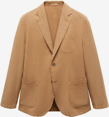 MANGO MAN Regular fit Suit Jacket 'Delave' in Brown: front