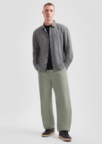 QS Regular fit Overhemd in Zwart