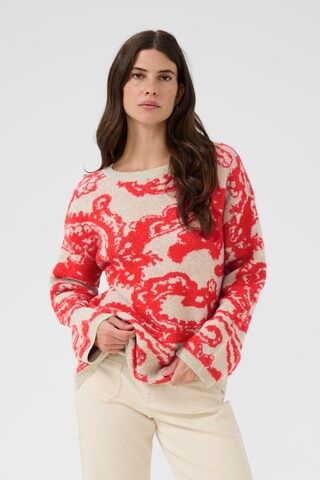 Cream Sweater 'CRTemikka' in Red: front