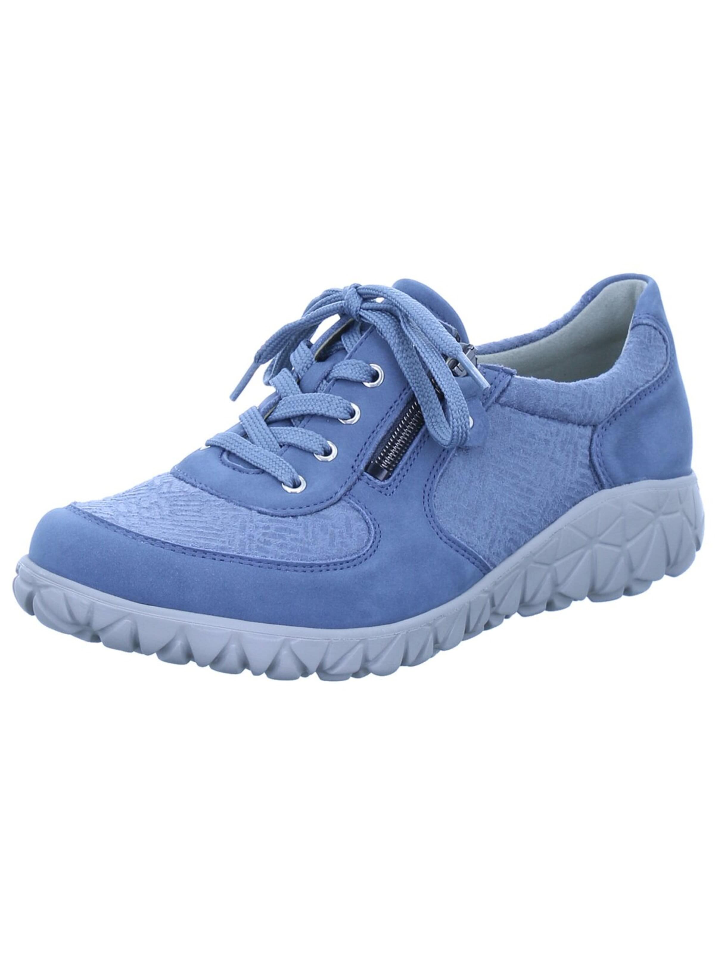 Baskets basses 'Schnürschuh Damen H89001 227 263 Echtleder in blau' WALDLÄUFER en bleu : devant