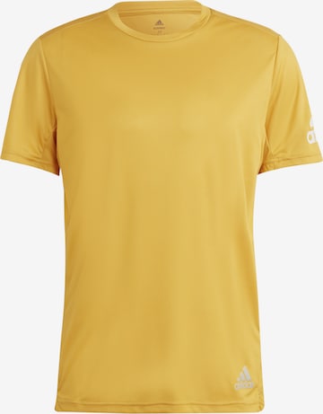 ADIDAS SPORTSWEAR Performance Shirt 'Run It' in Yellow: front