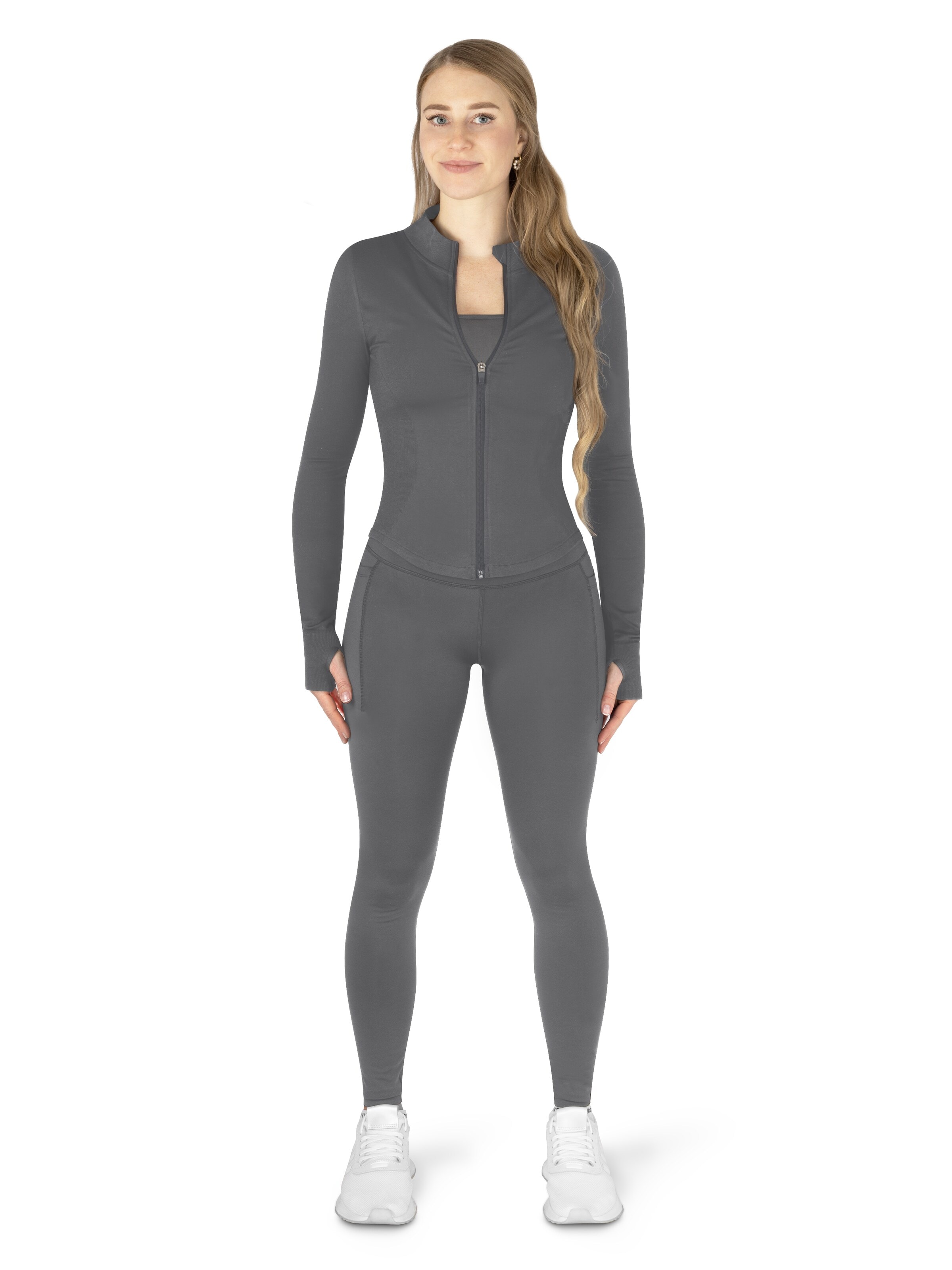 Circle Five Sportanzug 'Scrunch Shape' in Grau