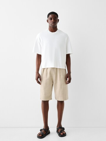 Bershka Regular Shorts in Beige