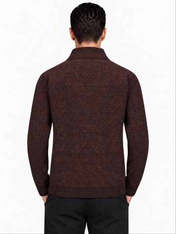 ALLTHEMEN Knit Cardigan in Red