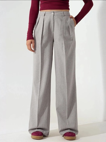 Hiccup Pleated Pants in Grey: front