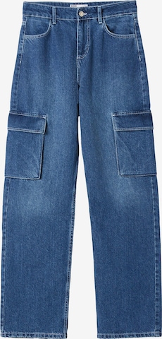 Jeans cargo di Bershka in blu: frontale