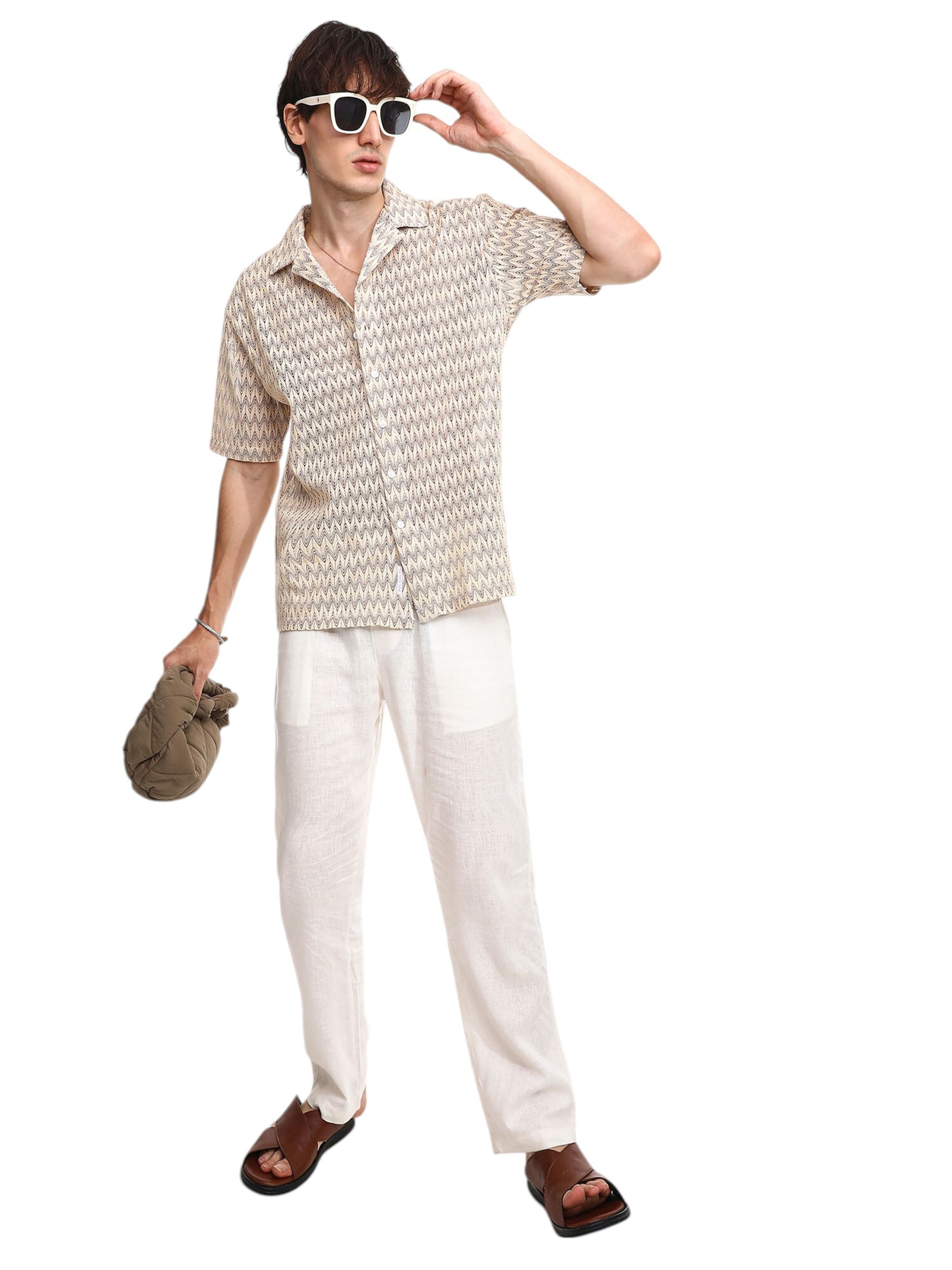 Campus Sutra Regular fit Πουκάμισο 'Toya' σε μπεζ