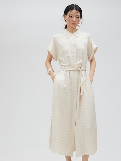 Abito camicia Lola Casademunt di colore offwhite, Visualizzazione prodotti