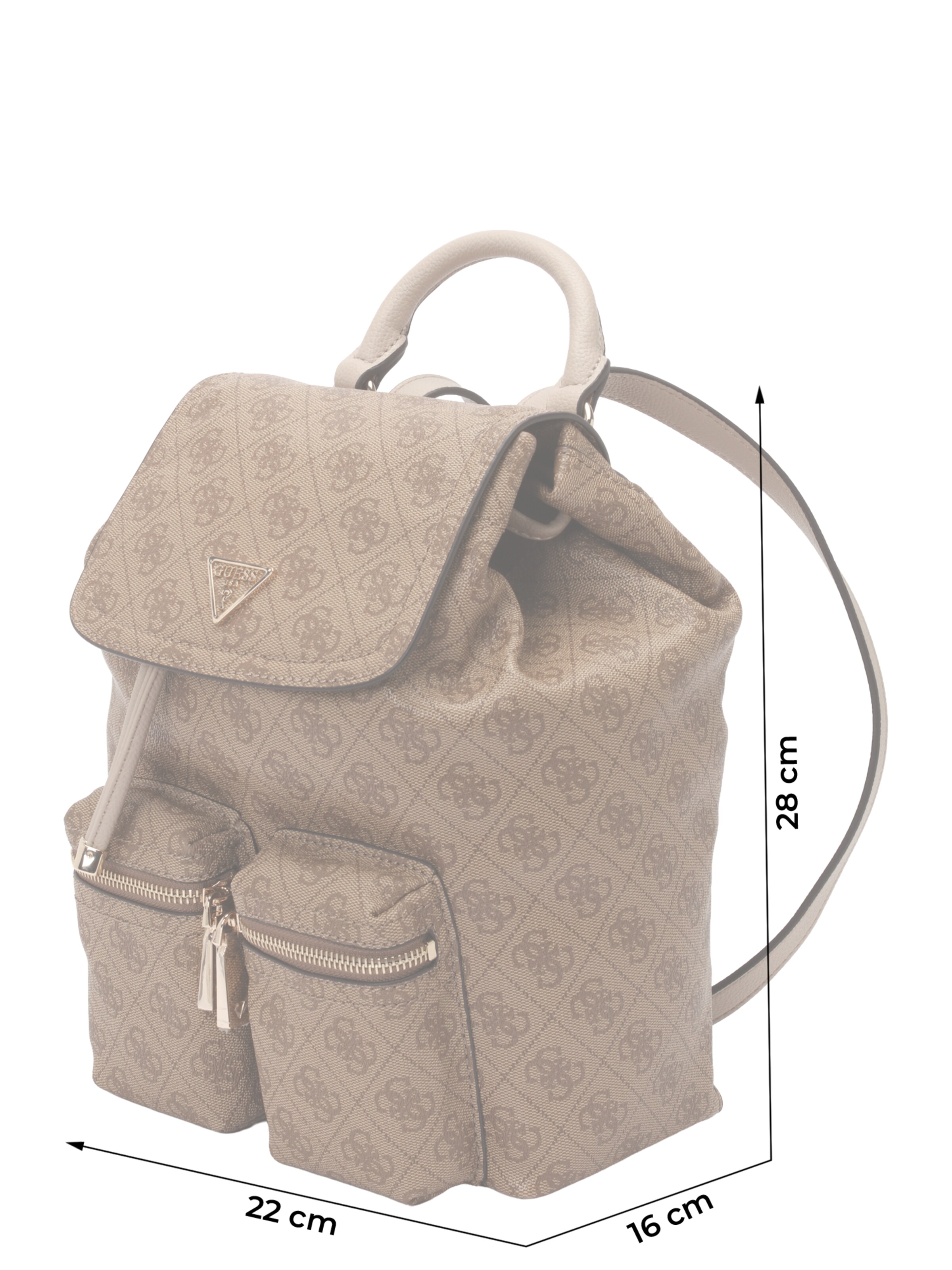 GUESS Рюкзак 'MANHATTAN II FLAP BACKPACK' в Бежевый