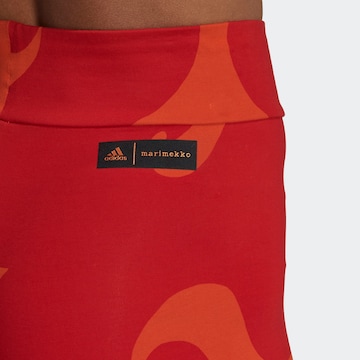 ADIDAS SPORTSWEAR Skinny Παντελόνι φόρμας 'Marimekko Rib Knee ' σε πορτοκαλί