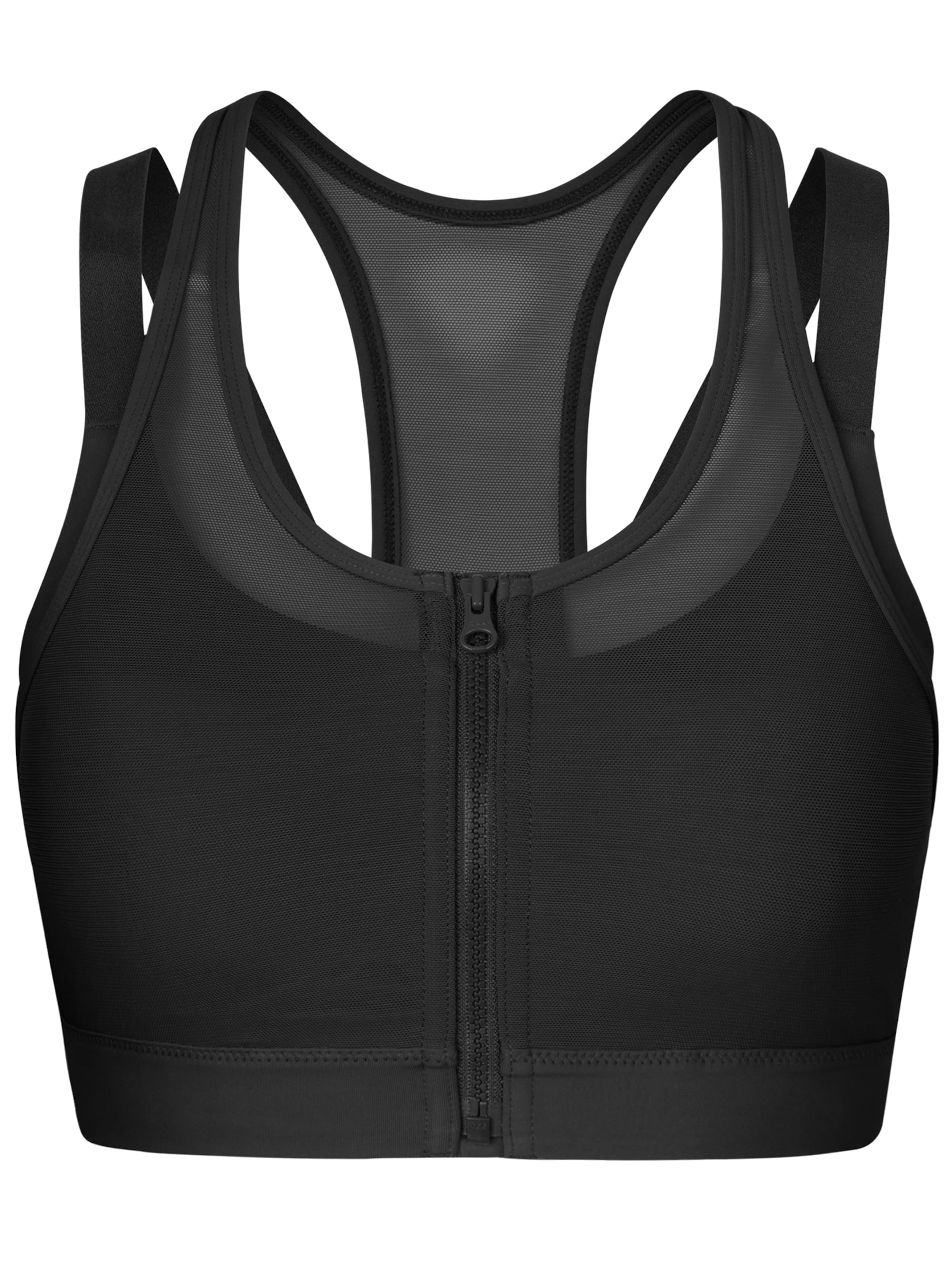 Yvette Push-up Sports Bra in Black: front