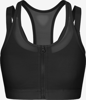 Yvette Push-up Sports Bra in Black: front