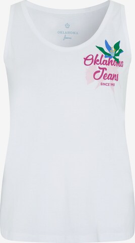 Oklahoma Jeans Top in White: front