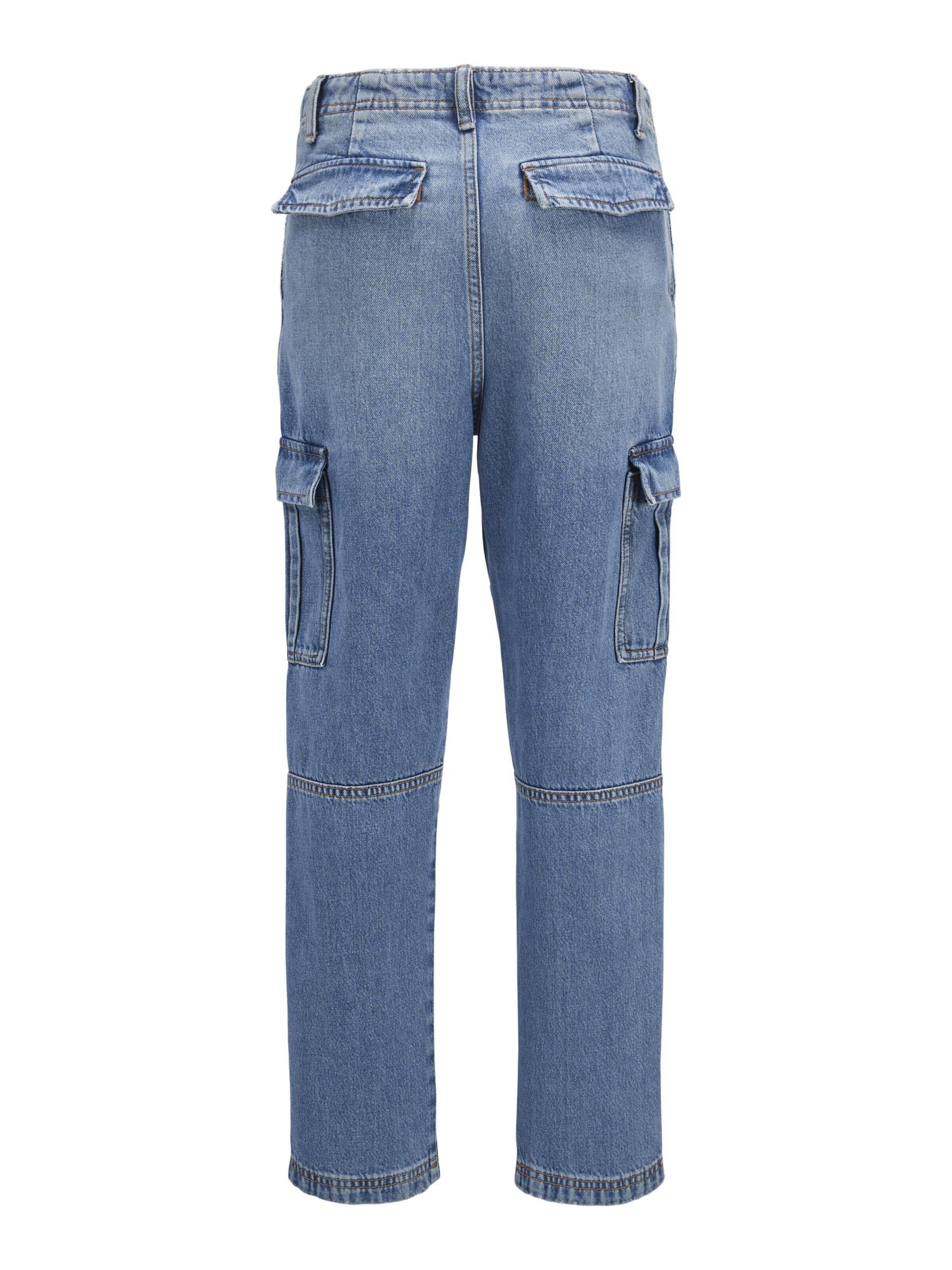 Jack & Jones Junior Loosefit Jeans 'JJIChris Wade' in Blau