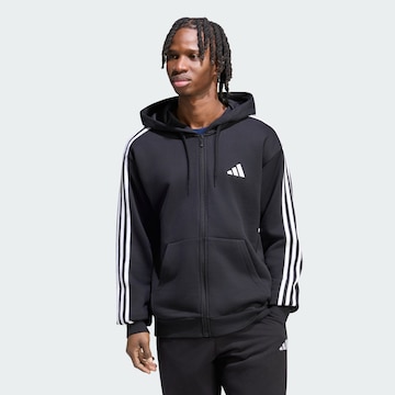 Veste de survêtement 'Essentials' ADIDAS SPORTSWEAR en noir : devant