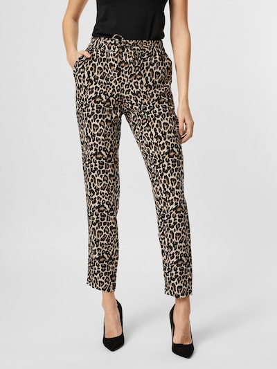 VERO MODA Kalhoty - hnědá / světle hnědá / režná / černá, Model/ka