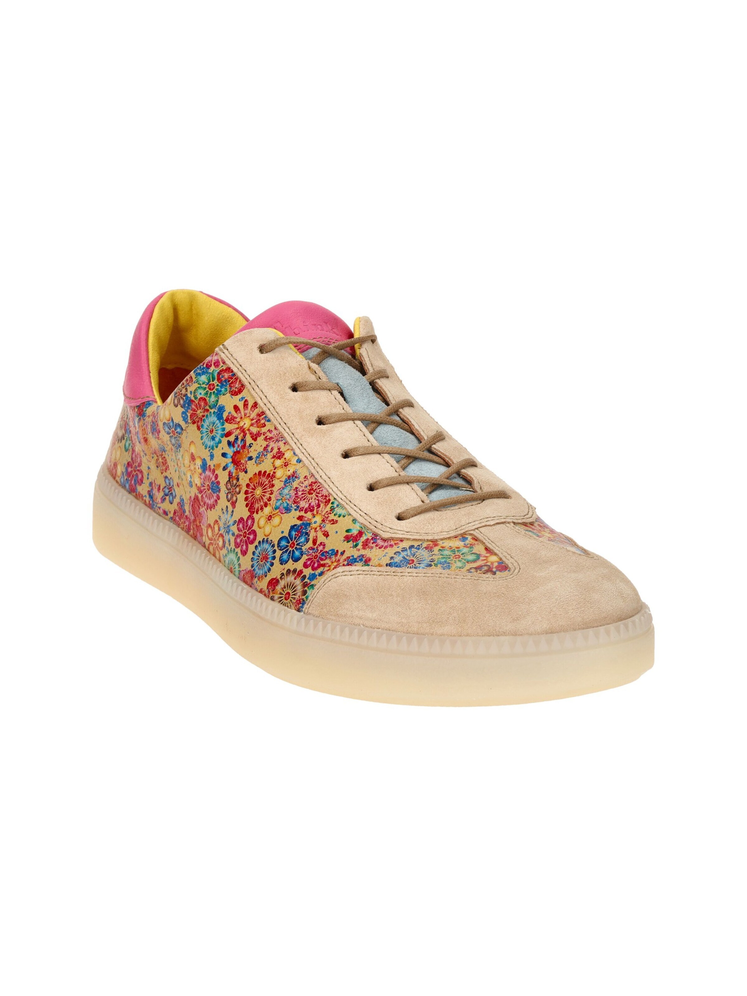 THINK! Lace-Up Shoes 'Think Turna Schuhe Sneaker beige bunt Blüten 1104' in Beige