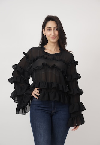 CHERRY KOKO Blouse in Zwart: voorkant