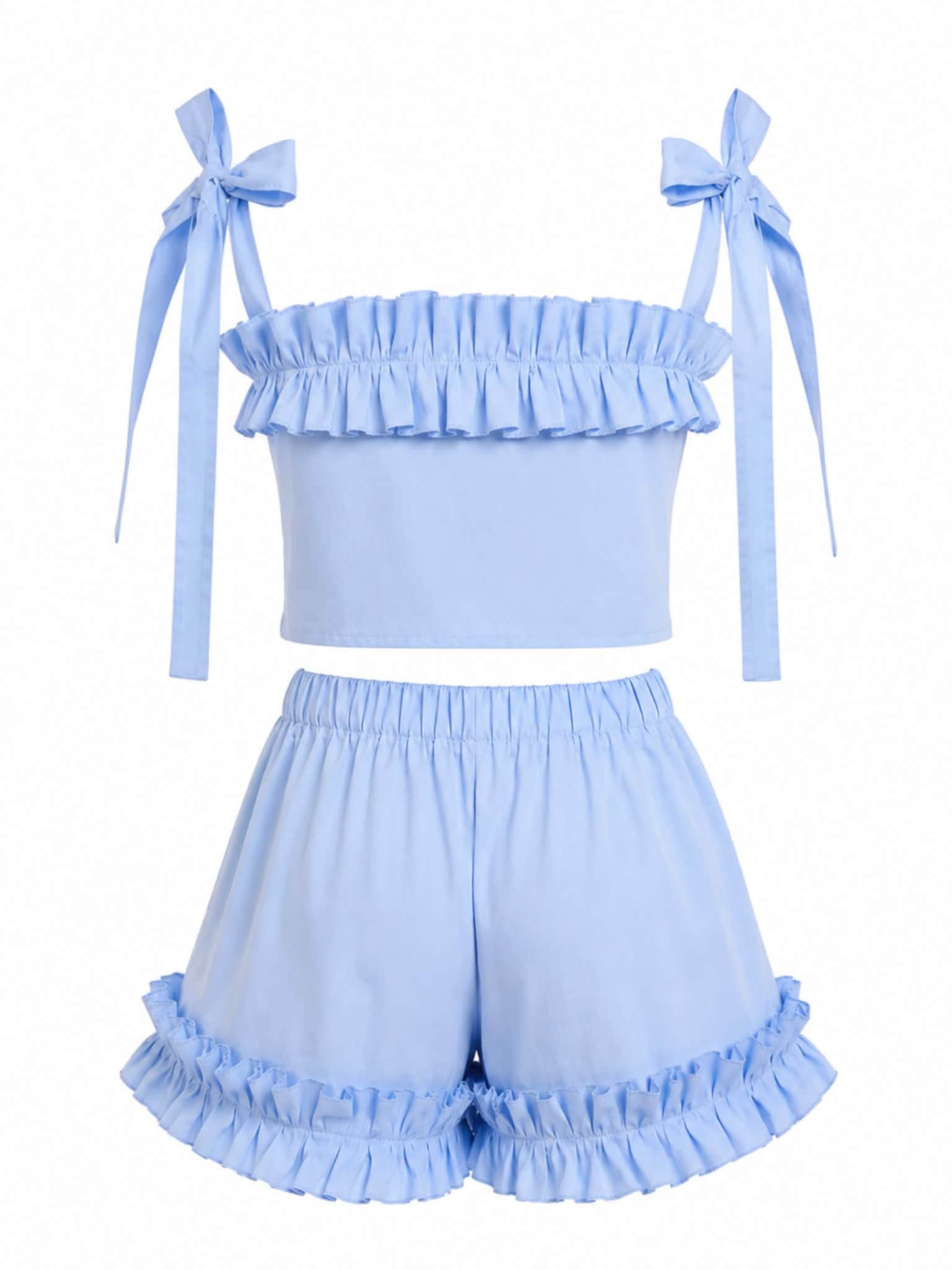 NAYELPARIS - Traje de pantalón 'DOLLY SET' en azul