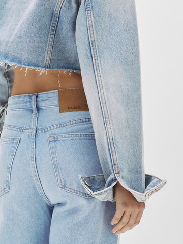 Pull&Bear Wide leg Jeans in Blauw