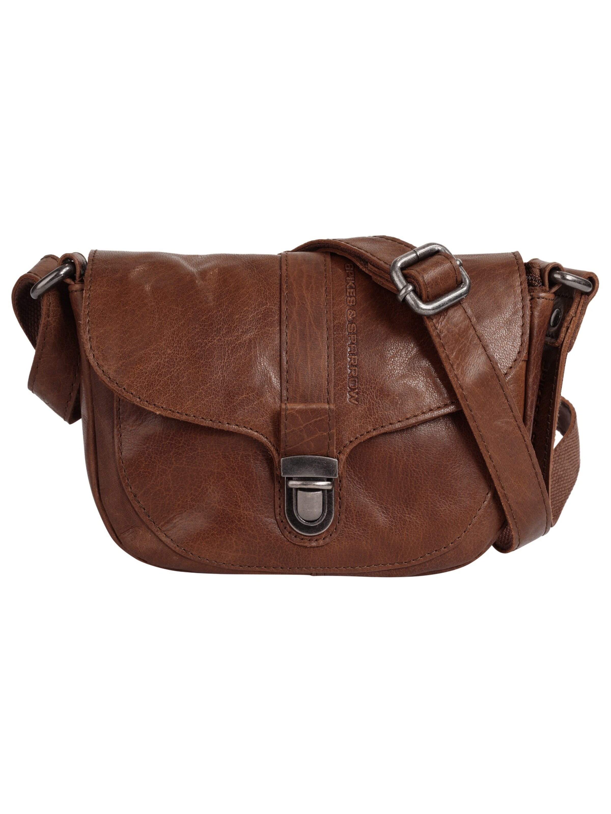 Sac à bandoulière Spikes & Sparrow en marron : devant