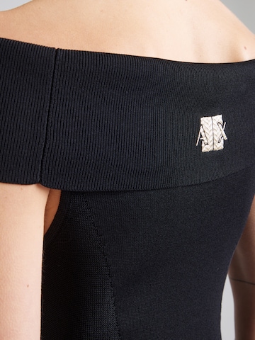ARMANI EXCHANGE Úpletové šaty – černá