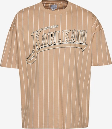 T-Shirt Karl Kani en beige : devant