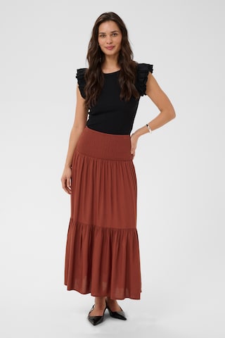 Kaffe Skirt 'KAmaxi' in Brown