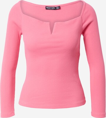 Nasty Gal Shirt in Roze: voorkant