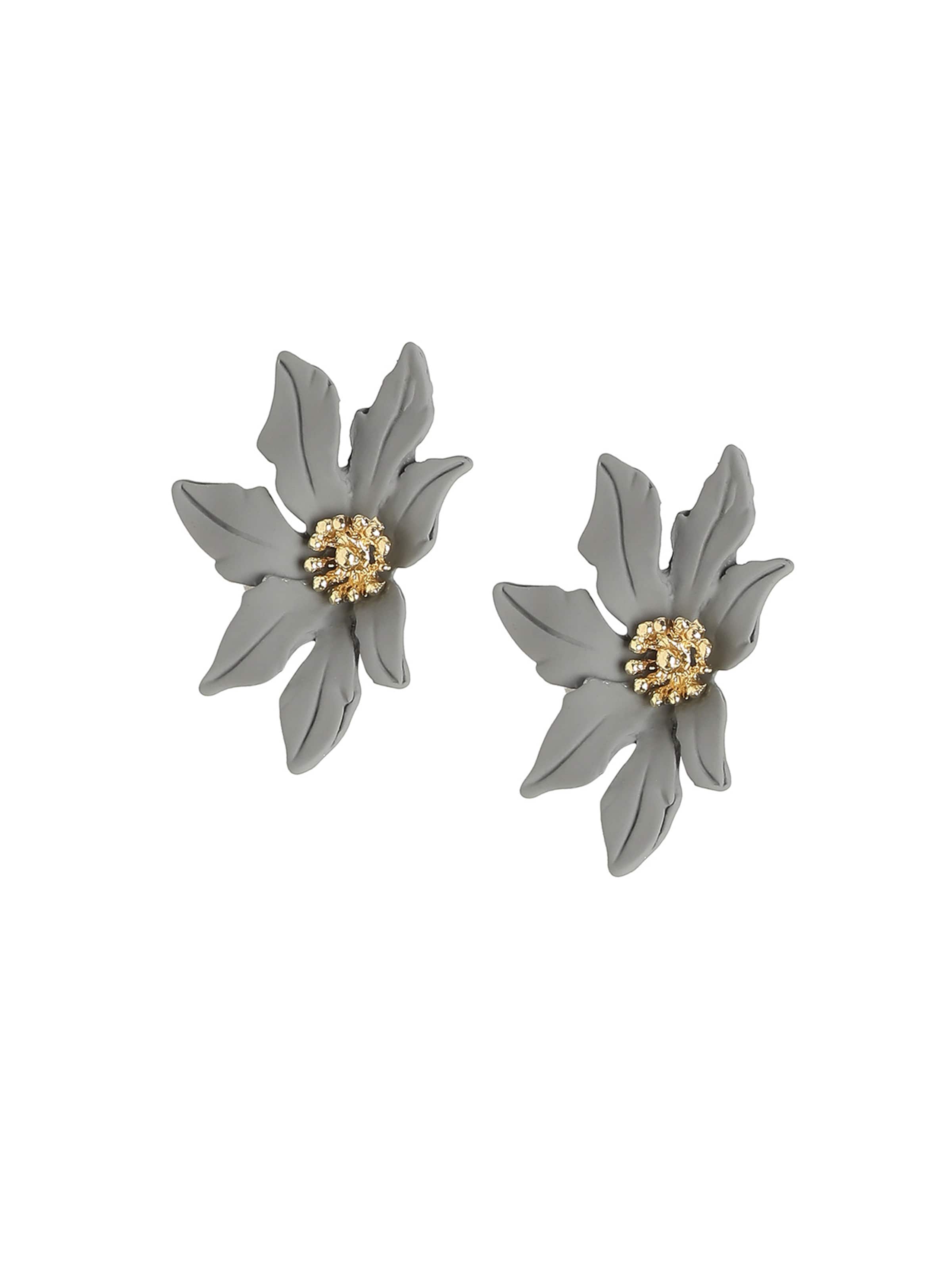 SOHI Náušnice ' Gulnanj ' - Sivá: predná strana