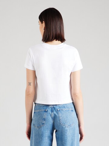 balta Calvin Klein Jeans Marškinėliai