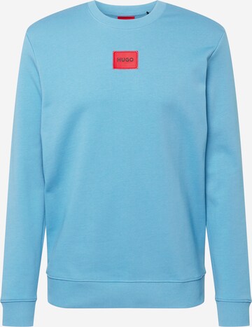 HUGO Sweatshirt 'Diragol' in Blue: front