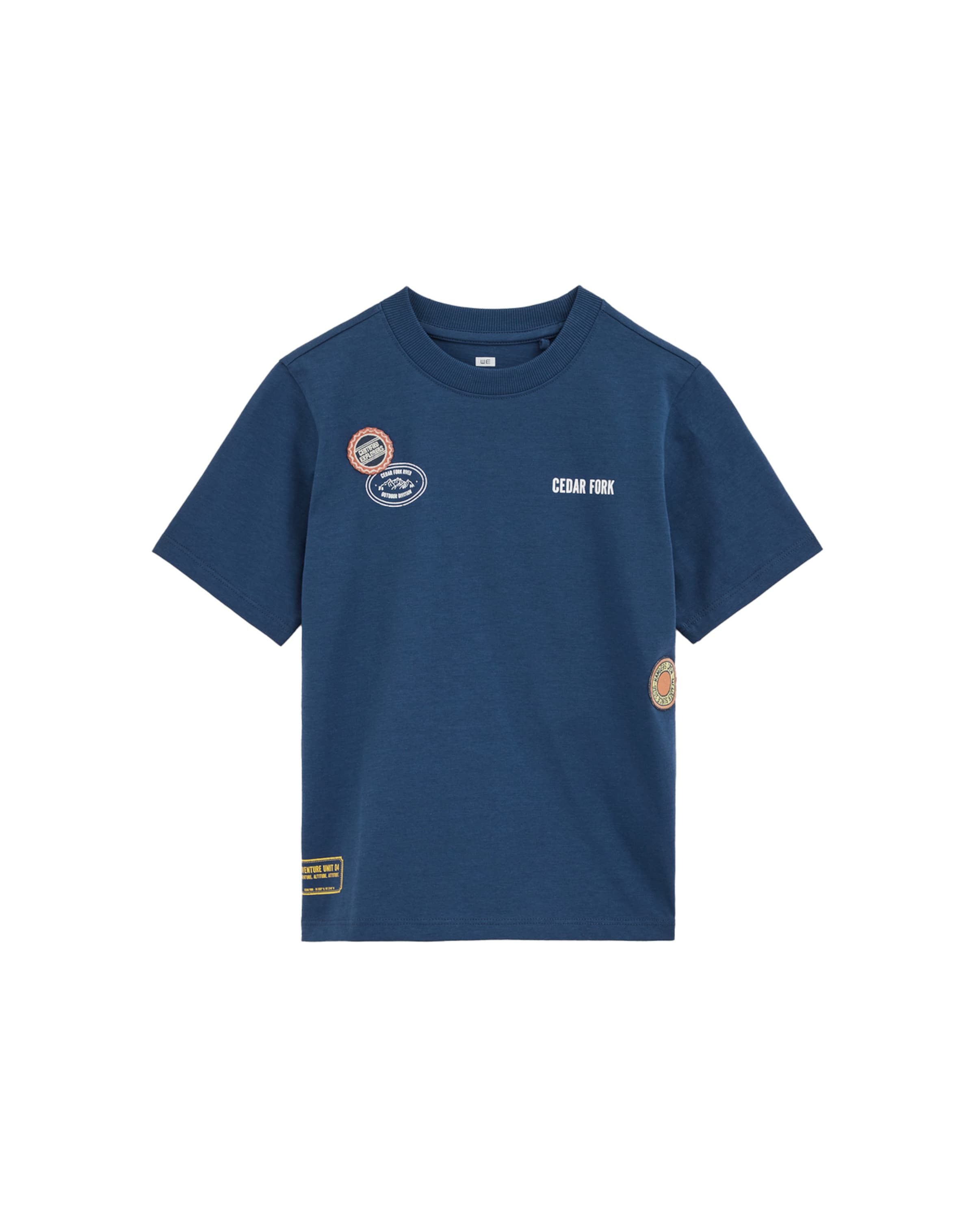 WE Fashion Majica | modra barva: sprednja stran