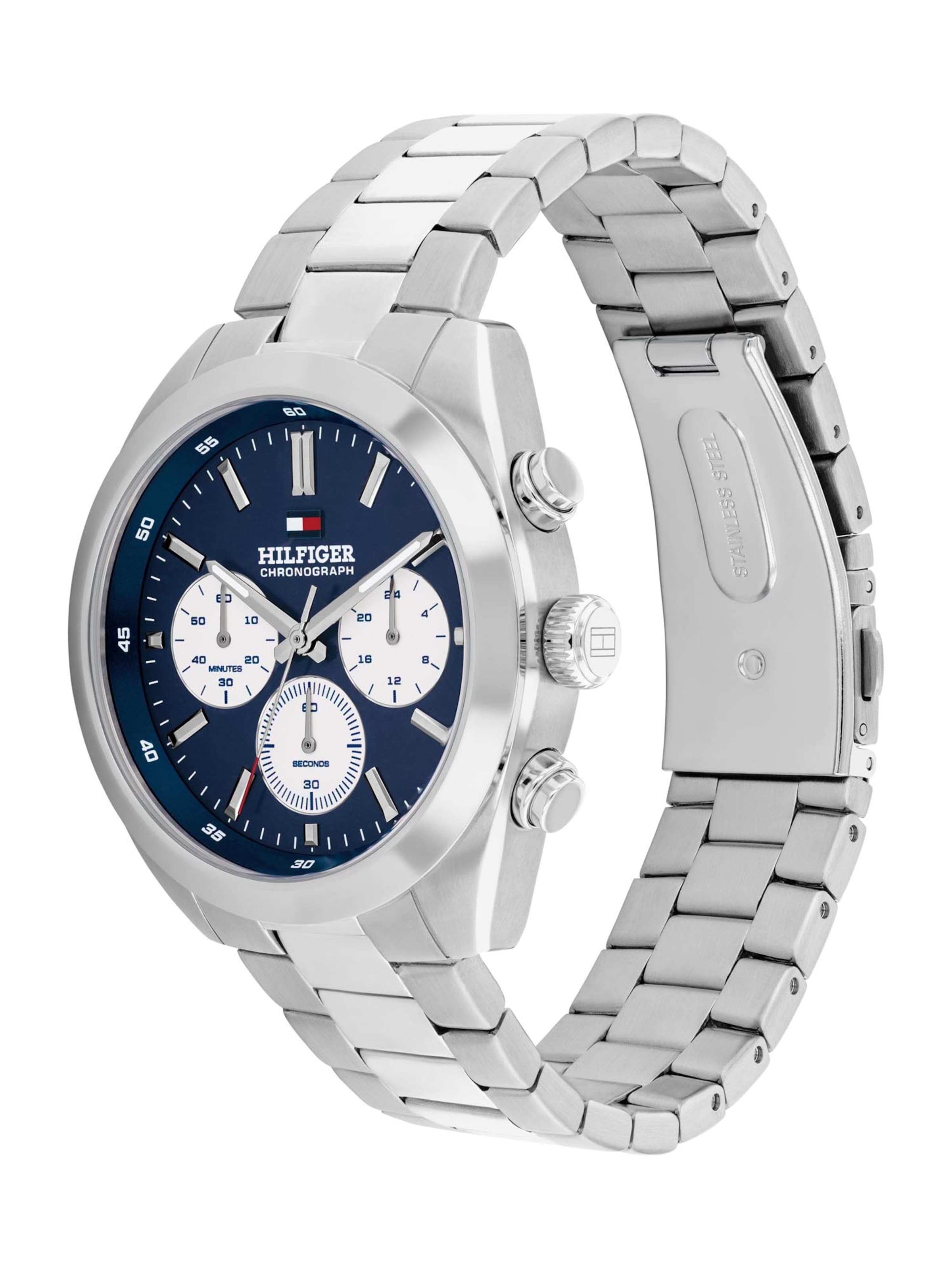 TOMMY HILFIGER Аналоговые часы 'Hudson' в Серебристый: спереди