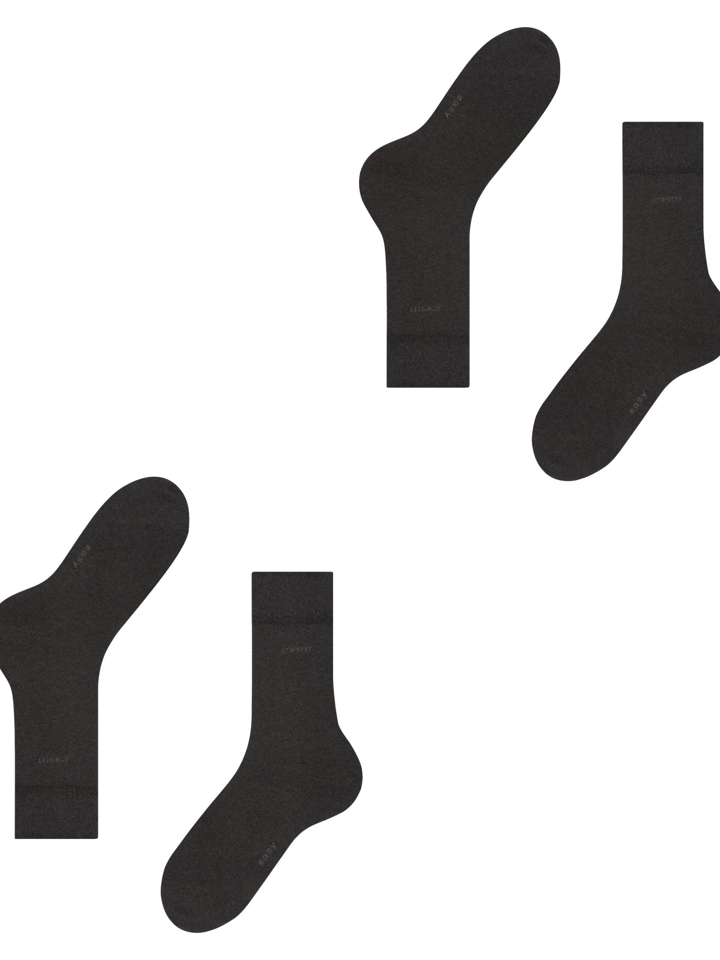 ESPRIT Socks 'Basic Easy 2-Pack' in Black