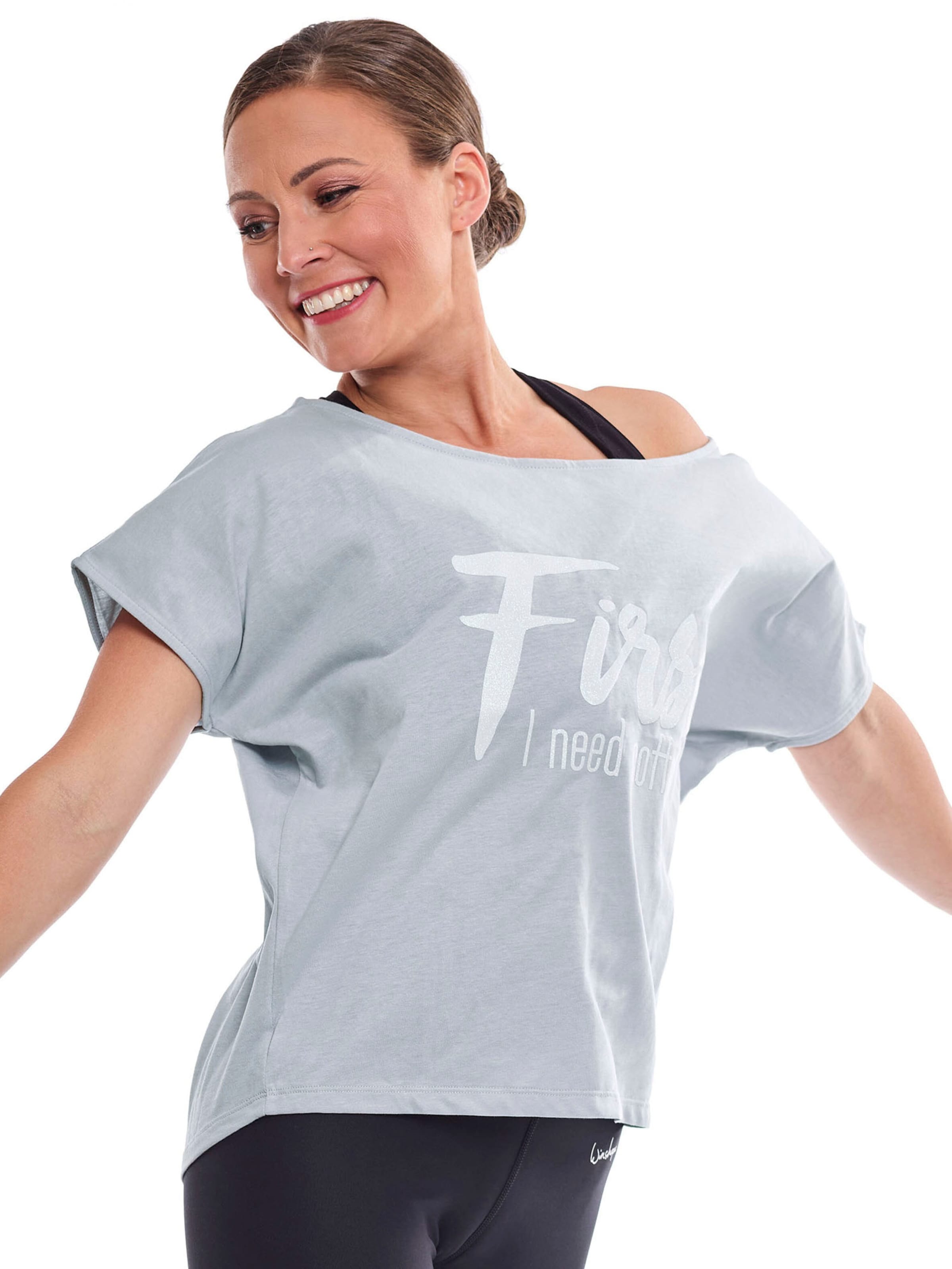 T-shirt fonctionnel 'MCT002' Winshape en gris : devant