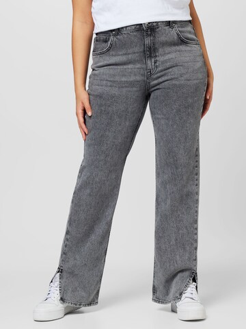 ONLY Carmakoma Regular Jeans in Grijs: voorkant