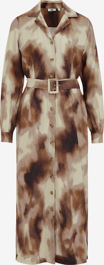 WE Fashion Košulja haljina u bež / sivkasto bež / smeđa / tamno smeđa, Pregled proizvoda