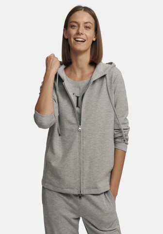 MARGITTES Zip-Up Hoodie in Grey: front