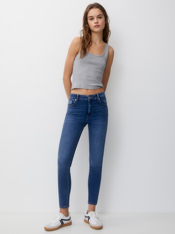 Pull&Bear Skinny Jeansy w kolorze niebieski