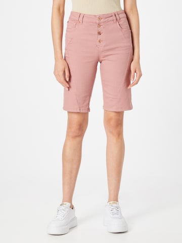 PULZ Jeans Regular Pants 'ROSITA' in Pink: front