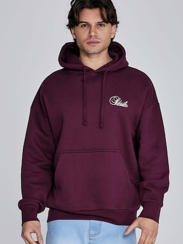 SikSilk Sweatshirt 'Essentials Hoodie' in Red: front
