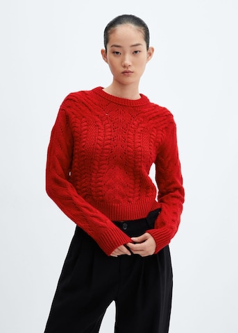 MANGO Sweter 'Chilly' w kolorze czerwony: przód