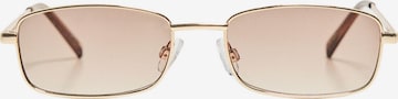 BershkaSunčane naočale - zlatna boja: prednji dio