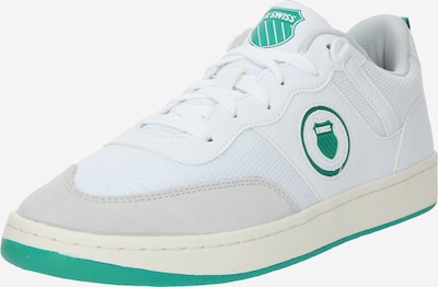 K-SWISS Låg sneaker 'Varsity' i ljusgrå / smaragd / vit, Produktvy